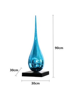玻璃钢水滴几何雕塑创意软装饰品摆件商场酒店会所售楼处过道装置