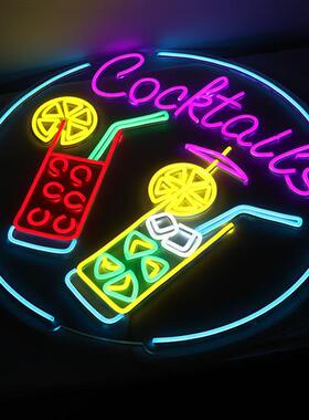 LED霓虹装饰灯户外酒吧字母灯创意造型灯亚克力板霓虹发光字