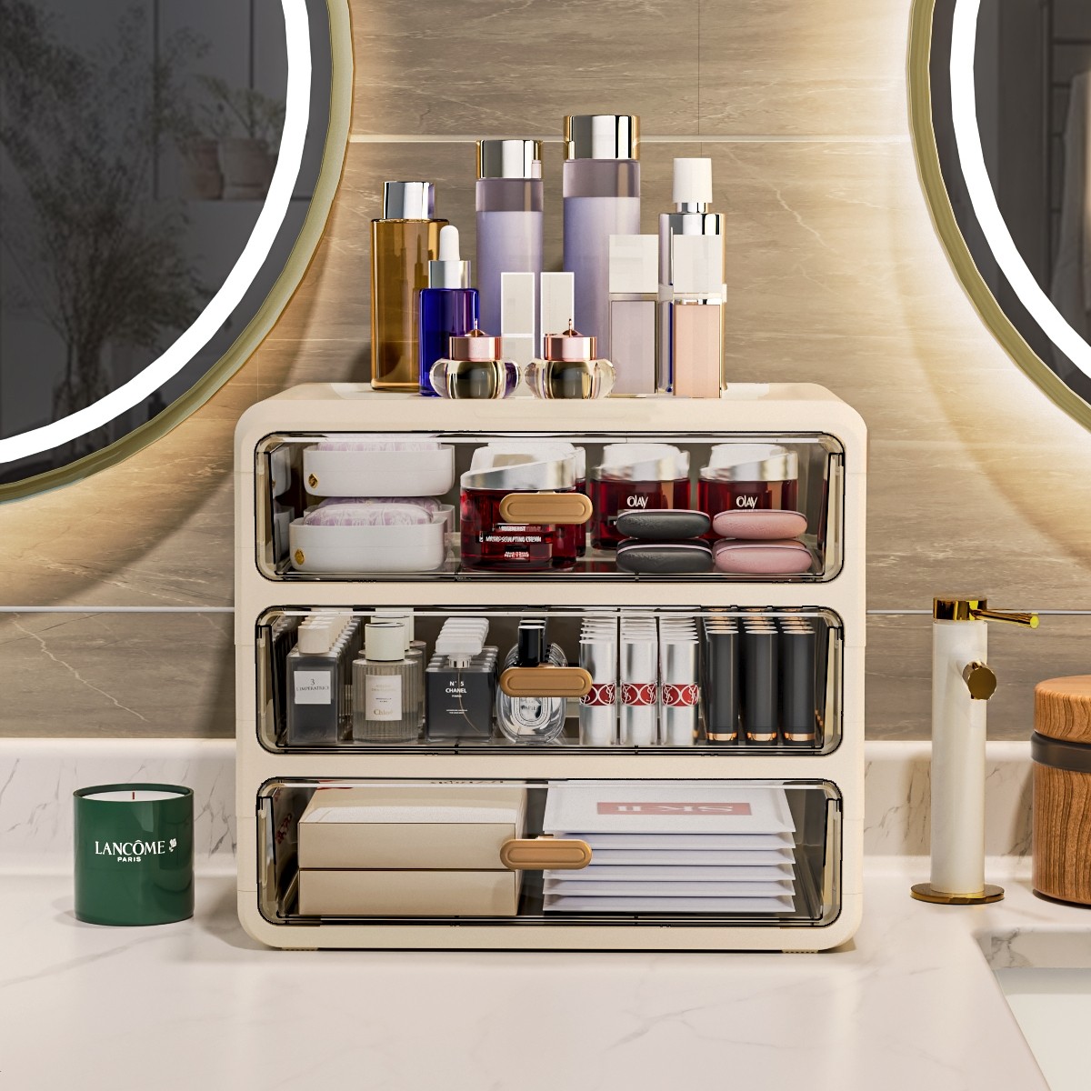 浴室桌面多层化妆品收纳盒