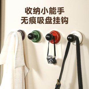 真空吸盘挂钩家用免打孔强力承重吸附壁挂房门挂衣钩浴室毛巾挂钩