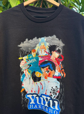 WHO CARE美式大百科YuYu Hakusho blacktee幽游白书动漫短袖T恤