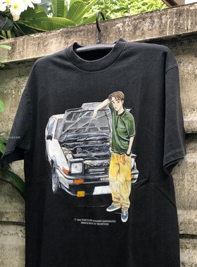 Initial D头文字Dshort sleeves AnimeHigh Street HipHopT-shirt