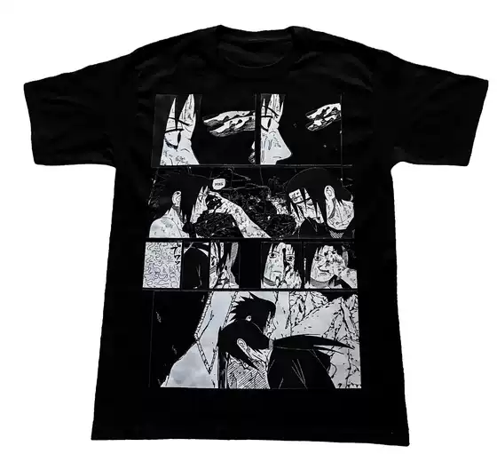 WHO CARE Retro Encyclopedia Naruto Youth Art Graphic Short Sleeve T-Shirt - Fashionable Loose & Simple