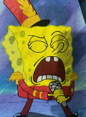 SpongeBob SquarePants90s anime tee/tshirt海绵宝宝创意短袖T恤