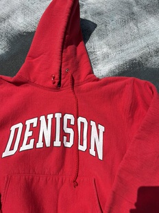denison Sweatshirt Russell Athletic rare丹尼森欧美风连帽卫衣
