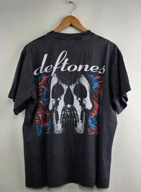 WHO CARE复古大百科20012003 Deftones街头超酷宽松大码短袖T恤