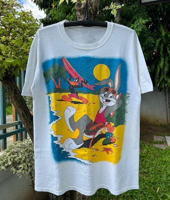 WHO CARE复古大百科Looney Tunes whitetee乐一通美式卡通短袖T恤