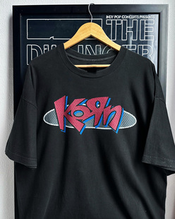 Korn Band blackTee科恩金属乐队高街摇滚复古90s短袖 T恤 Metal