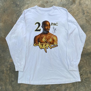 WHO CARE复古大百科 2PAC嘻哈说唱西海岸rapper穿搭小众圆领卫衣