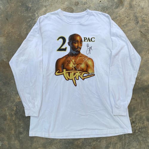 WHO CARE复古大百科 2PAC嘻哈说唱西海岸rapper穿搭小众圆领卫衣