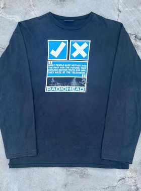 Radiohead Thom Yorke Long Sleeve电台司令乐队汤姆约克长袖T恤