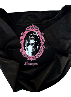 WHO CARE复古大百科Ranma1/2 shampoo blacktee乱马1/2珊璞短T