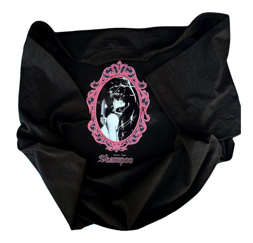 WHO CARE复古大百科Ranma1/2 shampoo blacktee乱马1/2珊璞短T