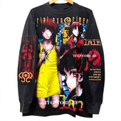 WHO T恤 百搭黑色长袖 CARE复古大百科 日漫铃音lain动漫二次元