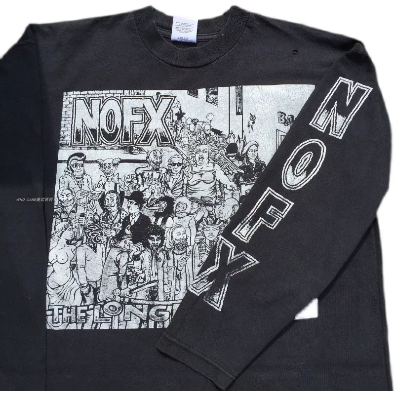 Сорочка NOFX с длинным рукавом Фэт Майк выглядит редким в Европе и США
