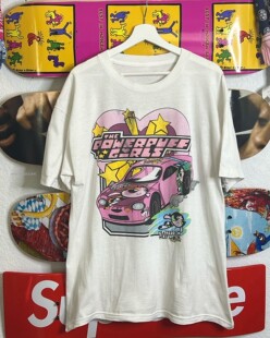 Powerpuff Girls Blossom可爱简约日系落肩短袖T恤飞天小女警花花