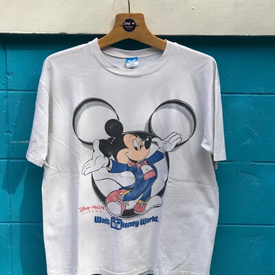 WHOCARE复古大百科米老鼠短袖