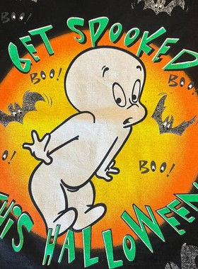 Casper Y2K style 90s short sleeves look鬼马小精灵趣味短袖T恤