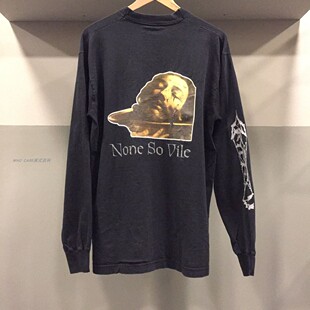 WHO CARE复古大百科None So Vile美式重金属摇滚古着长袖T恤嘻哈