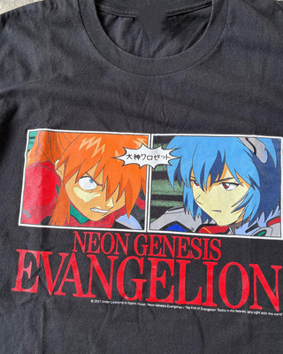 小领口！Soryu Asuka Langley blacktee明日香绫波丽动漫短袖T恤