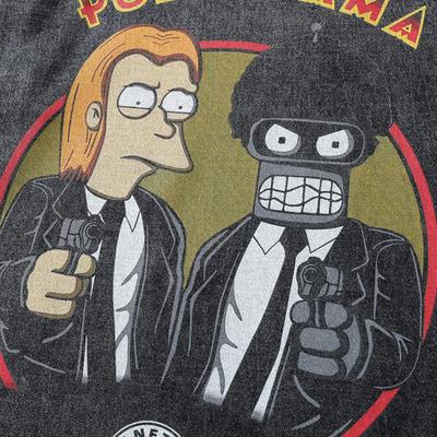 WHO CARE复古大百科美式Y2K古着感Futurama pulp fiction长袖宽松