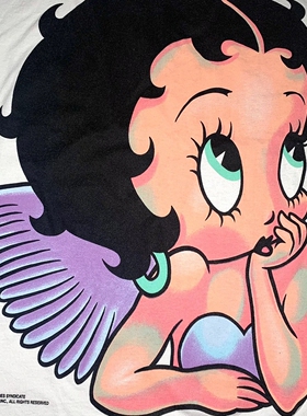 BettyBoop short sleeves Spray paint可爱童趣贝蒂小姐短袖T恤