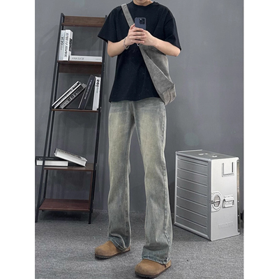 美式高街vibe牛仔裤男潮牌穿搭