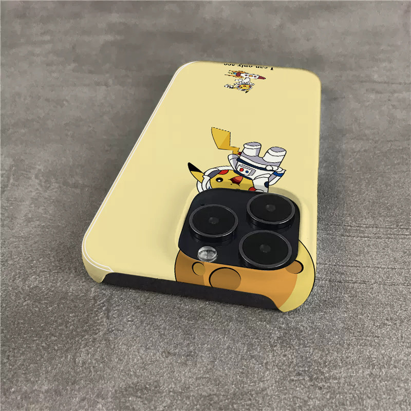 宇航员皮卡丘适用苹果16promax手机壳新款iphone15半包14plus菲林XR硬壳xs保护套7/8/se2大孔1