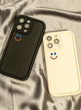 简约小笑脸适用OPPOA97手机壳F11保护套新款K10情侣女RENO10PROPLUS全包REOPPOALMEV23高级外套5g硅胶软壳女