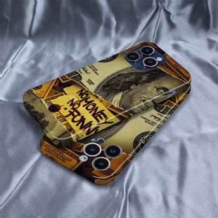 14plus超薄13大孔12mini高级11 半截美元 适用苹果16手机壳iphone15promax简约SE2菲林XR半包硬壳xs保护套7