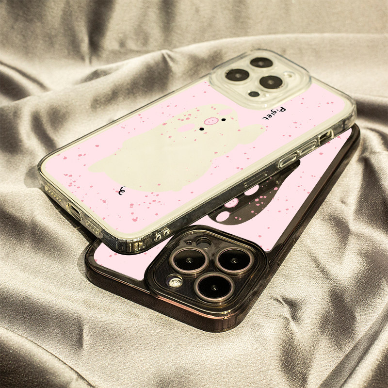 粉色趴趴猪XNOTE适用VIVOX100PRO手机壳iqoo12PRO保护套S17PRO软壳T2X全包Z5情侣Z7X高级Y93S新款NEO8透明U3X