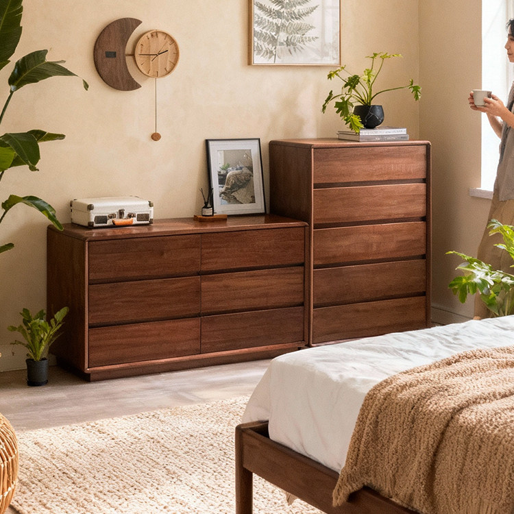 胡桃木斗柜卧室收纳柜