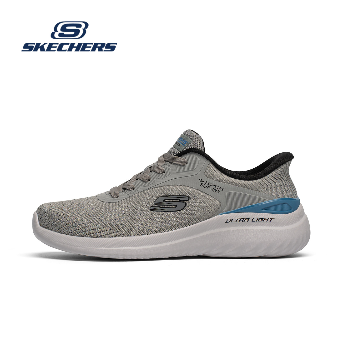 斯凯奇官方男鞋2025新款冬季闪穿鞋软底减震跑步鞋舒适休闲运动鞋