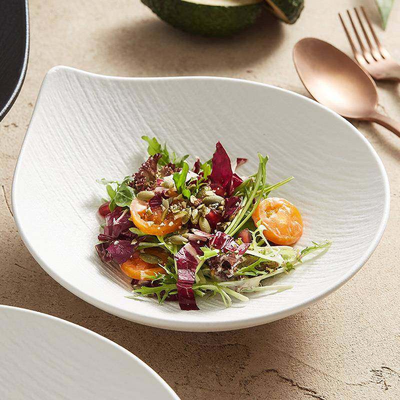 流沙石水果沙拉碗高颜值面碗甜品碗酒店陶瓷餐具白色摆盘碟子家用,餐饮具,碗,淘宝优惠券,粉丝福利购,淘宝优惠卷