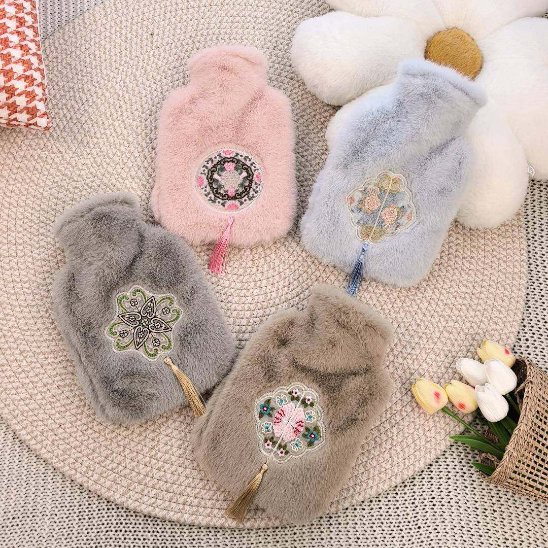 冬季国风暖水袋注水热水袋女学生便携加厚毛绒高颜值新款暖手宝,居家日用,热水袋,淘宝优惠券,粉丝福利购,淘宝优惠卷