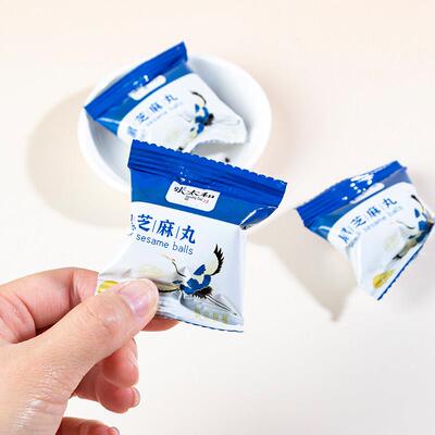 张和九蒸九晒九制蜂蜜54丸g黑芝ZXB麻零食芝麻6粒太*球5袋装
