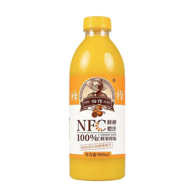 褚橙NFC鲜榨橙汁900ml*2果汁饮料饮品fudi代购
