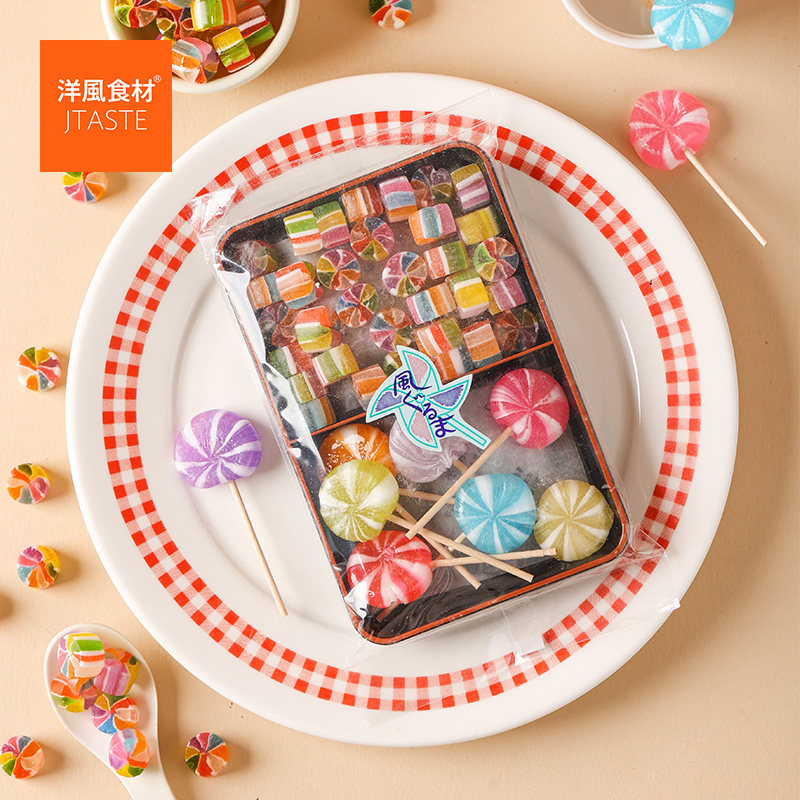 日本进口都饴手工什锦风车饭盒糖七彩花便当糖糖果零食礼物伴手礼