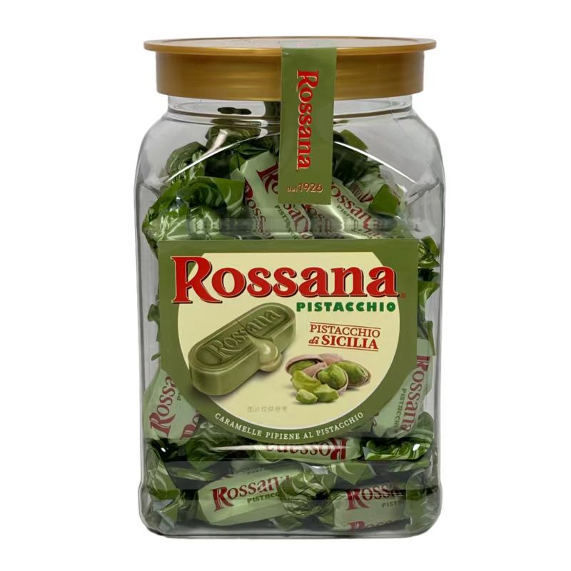 意大利rossana开心果酱流心糖礼罐装300g糖果夹心糖零食礼品