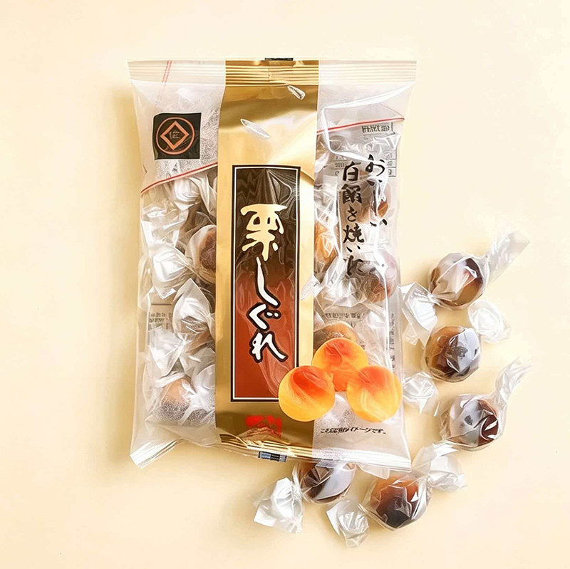 日本佐藤制果栗子型小球175g栗子味点心甜点糕点零食进口