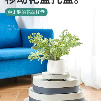 移动花盆底座加厚塑料长方形轮底托带轮花托万向托盘承重滑轮底座