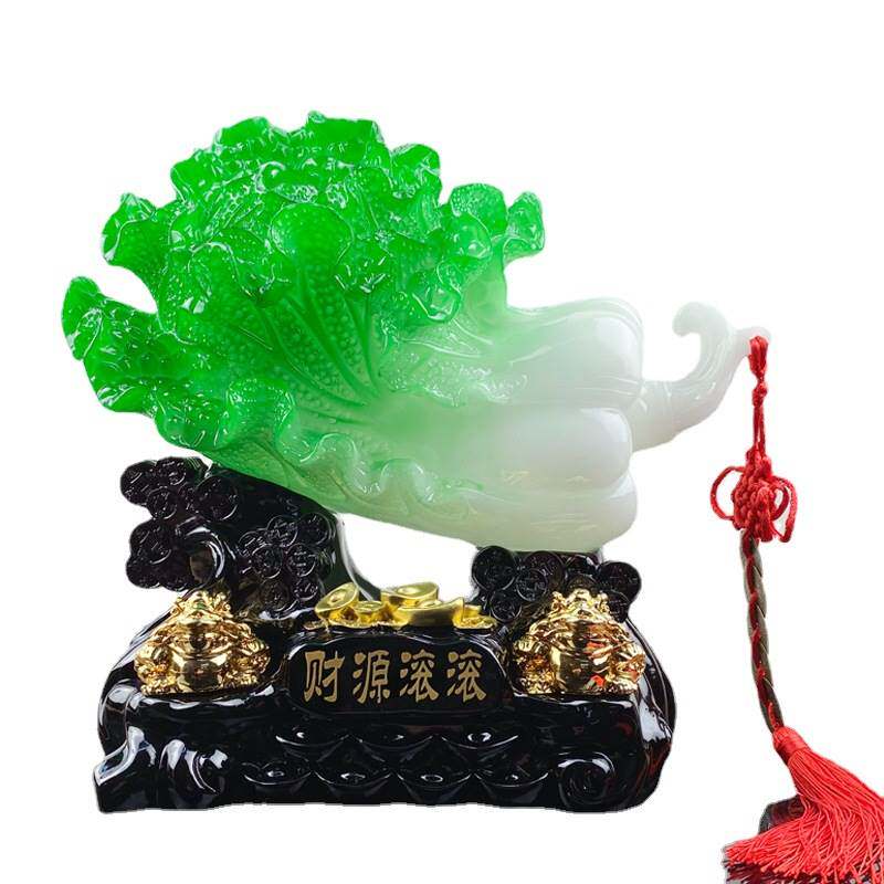 2022新款 树脂大白菜摆件财源滚滚仿玉白菜 创意中式商务礼品