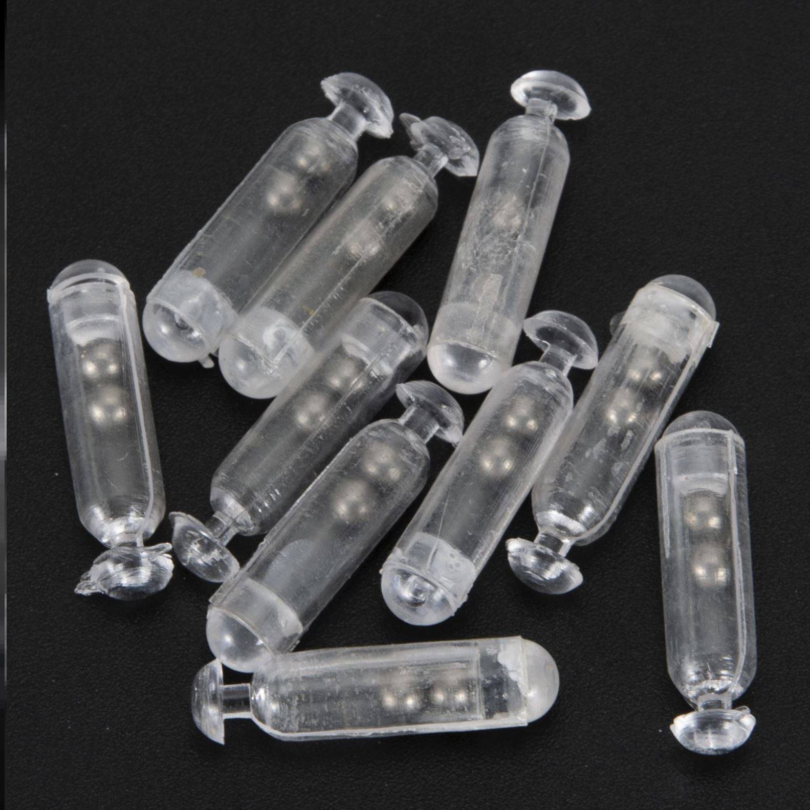 路亚软体鱼配重鱼饵诱鱼平衡响珠铅珠3个型号假饵碰撞PE塑料