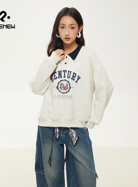 凡人优品卫衣女冬款加厚宽松显瘦百搭长袖上衣W360