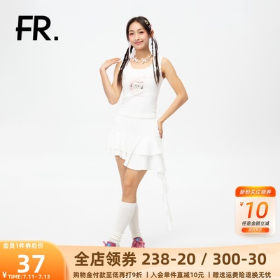凡人优品女士背心吊带短款甜美可爱T180