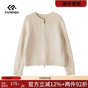 简约休闲A146 毛衣短款 凡人优品毛织外套女长袖 开衫