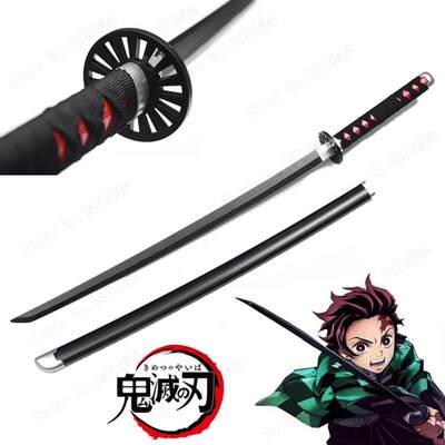 100cm Toy Swords Demon Slayer Katana Wood Sword Props Cospla