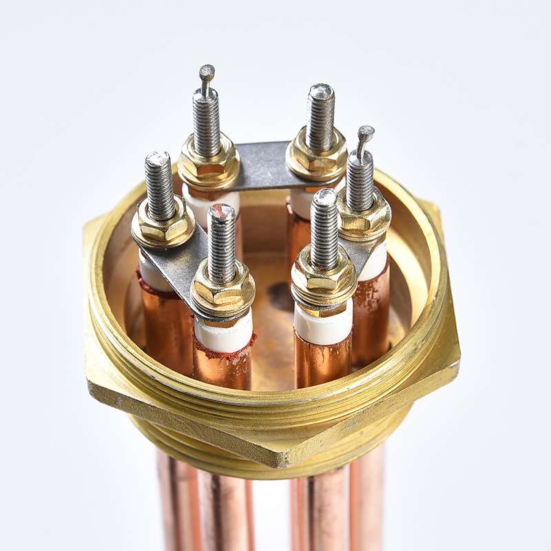 紫铜加热棒DN40/50空气能水箱电热管工业大功率380V220V 6/9/12KW