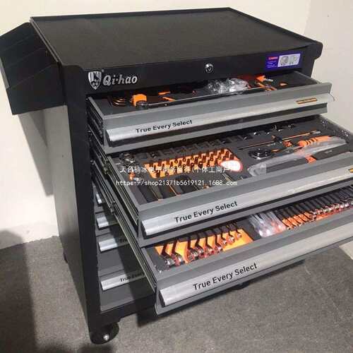 352件396件421件套七层重型维修工具车工具柜推车式工具箱多功能