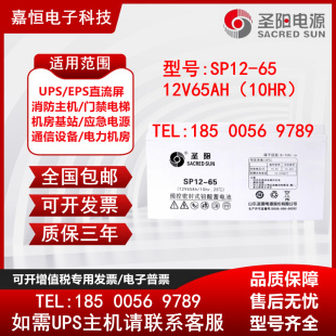 UPS电源EPS直流屏 全新正品 12V65AH铅酸免维护SP12